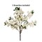 Sakura White Cream Silk Cherry Blossom – 34” Set of 3 | Artificial Flower Branches for Home, Wedding, Event, and Spring Décor | Realistic Faux Japanese Cherry Blossom Stems